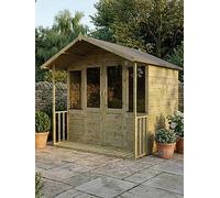 Mercia Traditional Double Door Summerhouse including Veranda - 7 x 7ft