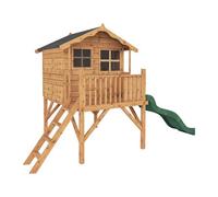 Mercia 7X5 Ft Poppy European Softwood Tower Slide Playhouse - Assembly Required