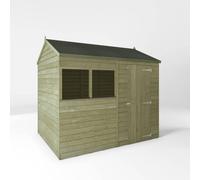 Mercia 8 x 6 Feet Overlap Reverse Apex Shed - L190.5 x W241.4 x H221.8 cm in Brown Mercia Brown