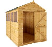 Mercia 8' x 6' Shiplap Apex Shed, Brown