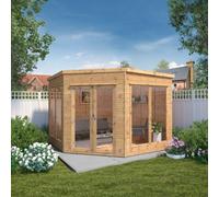 Mercia 9 x 9ft Large Double Door Corner Summer House