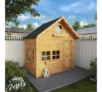 Mercia Double Storey Swiss Cottage Playhouse, Brown
