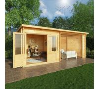Mercia Elite 10' 11" x 19' 4" Pent Log Cabin - Premium 28mm Cladding Loglap