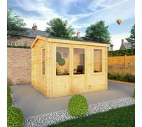 Mercia Elite 10' 3" x 9' 11" Reverse Apex Log Cabin - Premium 28mm Cladding Loglap