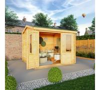 Mercia Elite 10' 3" x 9' 11" Reverse Apex Log Cabin - Premium 44mm Cladding Loglap