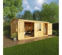 Mercia Elite 13' 7" x 16' 11" Apex Log Cabin - Premium 28mm Cladding Loglap