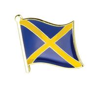 Mercia Flag Enamel Pin Badge Anglo-Saxon Yellow Saltire Blue Background Lapel Brooch 1.9cm x 1.5cm Collectible Historical Symbol Gift