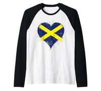 Mercia Flag for Proud Expats Roots in The Midlands England Raglan Baseball Tee