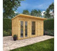 Mercia Maine Pent Summerhouse With Side Shed - 12 x 6ft