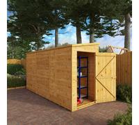 Mercia Modular 12' 1" x 4' 2" Pent Shed - Premium Dip Treated Shiplap Windowless