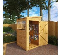 Mercia Modular 4' 4" x 4' 2" Pent Shed - Premium Dip Treated Shiplap