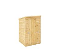 Mercia Modular Shiplap 4X4 Ft Pent Honey Brown Wooden Dip Treated Shed With Floor (Windowless)