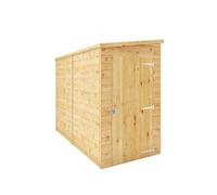 Mercia 8 x 4ft Shiplap Pent Shed - Size: 4 x 8ft - Brown - Wilko