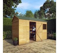 Mercia Overlap Reverse Apex Value Shed - 10 x 6ft, Brown