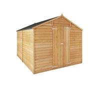 Mercia Overlap 10X8 Ft Apex Honey Brown Wooden Dip Treated Shed With Floor (Windowless)