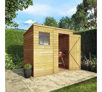 Mercia Overlap Pent Value Shed 7' x 5', Brown