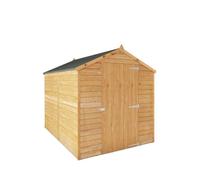 Mercia Overlap Apex Windowless Single Door Value Shed - 8 x 6ft, Brown