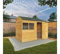 Mercia 8 X 6Ft Great Value Overlap Reverse Apex Shed With Window One Colour