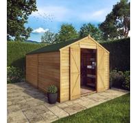 12x8 Wood Garden Shed Overlap Apex Storage Double Door No Window 12ft8ft Waltons