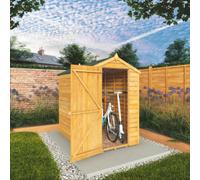 Mercia Overlap Apex Windowless Single Door Value Shed - 6 x 4ft, Brown
