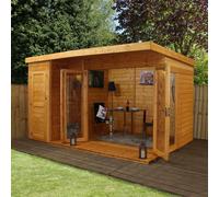 Mercia Pent 12' 6" x 8' 2" Pent Summerhouse - Premium Dip Treated Shiplap