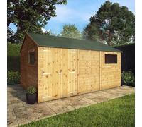 Mercia Premier 13' 8" x 10' Reverse Apex Workshop - Premium Dip Treated Shiplap