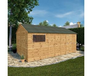 Mercia Premier 15' 7" x 10' Reverse Apex Workshop - Premium Pressure Treated Shiplap