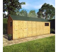 Mercia Premier 17' 11" x 10' Reverse Apex Workshop - Premium Dip Treated Shiplap
