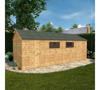 Mercia Premier 19' 6" x 10' Reverse Apex Workshop - Premium Pressure Treated Shiplap