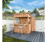 Mercia 6 x 4ft Pressure Treated Garden Bar Shutters - Size: 4 x 6ft - Brown - Wilko