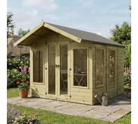 Mercia 8 x 8ft Premium Sussex Summerhouse, Brown