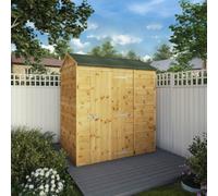 Mercia Shiplap 6X4 Ft Apex Honey Brown Wooden Dip Treated Shed With Floor (Windowless)