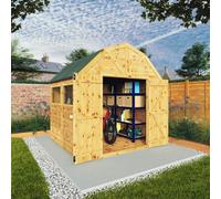 Mercia Shiplap 8X8 Ft Barn Wooden 2 Door Shed With Floor (Windowless)