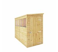Mercia Shiplap Clear Window Pent Shed - 8 x 4ft