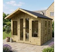 Mercia Sussex 10X8 Ft Apex Wooden Summer House With Double Door & 4 Windows