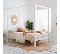 Mercia White Wooden Four Poster Bed - Sizes Available
