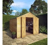 Mercia Overlap Apex Windowless Value Shed 10 x 8ft, Brown