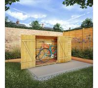 Mercia Overlap Pent Bike Store - 3 x 6ft, Brown