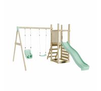 Mercia Wooden Climbing Frame with Slide Swing & Baby Swing