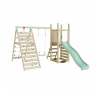 Mercia Wooden Climbing Frame with Slide Swing & Climb Wall