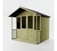 Mercia Traditional Double Door Summerhouse including Veranda - 7 x 7ft