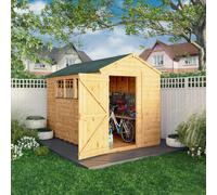 Mercia Woodsman 10' 1" x 6' 2" Apex Shed - Premium Dip Treated Shiplap - Styrene Windows