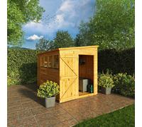 Mercia Woodsman 10' 3" x 6' 2" Pent Shed - Premium Dip Treated Shiplap - Glass Windows