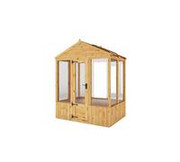 4 x 6 Wooden Greenhouse Styrene Glazed Apex Tongue & Groove Single Door