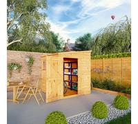 Mercia Woodsman 5' 11" x 5' 10" Pent Shed - Premium Dip Treated Shiplap - Styrene Windows