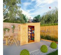 Mercia Woodsman 6' 2" x 5' 10" Pent Shed - Premium Dip Treated Shiplap - Glass Windows