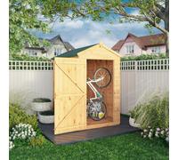 Mercia Woodsman 6' 3" x 4' 3" Apex Shed - Premium Dip Treated Shiplap - Styrene Windows