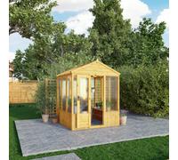 Mercia Woodsman 6' 3" x 6' 1" Apex Greenhouse - Premium Dip Treated Shiplap- Polycarbonate Windows