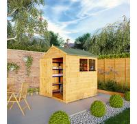 Mercia Woodsman 6' 3" x 6' 2" Apex Shed - Premium Dip Treated Shiplap - Glass Windows