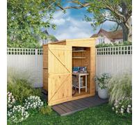 Mercia Woodsman 6' 5" x 4' 2" Pent Shed - Premium Dip Treated Shiplap - Styrene Windows